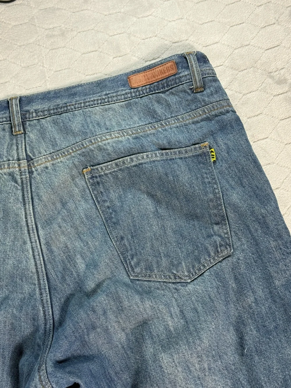 Iron Workers Motorcycle Riding Jeans 42x32 Mesh Lined Double Knee Denim